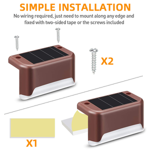 ABS ngoài trời không thấm nước pin Powered vườn năng lượng mặt trời dẫn hàng rào đèn cho sân cầu thang bước boong ánh sáng ban đêm - Product Image 6