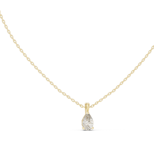 Collier en diamant CVD EF VVS-VS créé en laboratoire 1 CT, diamants taille poire, or 18 carats, 14 carats, or rose, or jaune, or blanc, bijoux fins - Product Image 2