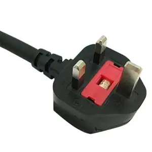 Cable de alimentación estándar UK BS DJ024, enchufe a IEC 60320 C13, enchufe de alimentación