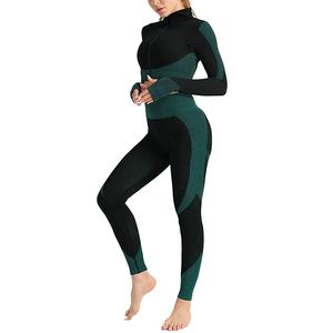 Conjunto de Yoga de algodón de alta calidad para mujer al por mayor, ropa de entrenamiento de gimnasio sin costuras, ropa deportiva hecha a medida - Product Image 4