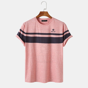 T-shirt décontracté pour hommes de haute qualité 100% coton couleurs personnalisées léger - Product Image 1