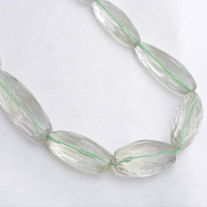 Collier en améthyste verte du Brésil, coupe à damier, pierre précieuse roulée, 1 brin, naturel, pour la fabrication de bijoux fins - Product Image 1