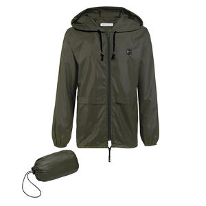 Veste de pluie respirante personnalisée avec impression bouffante brodée fermeture à glissière col mandarin décontracté pour l'hiver - Product Image 1