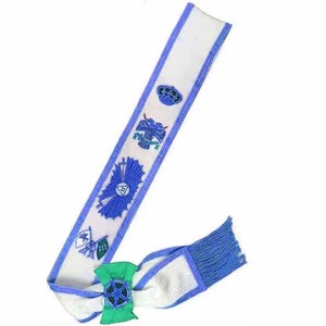 High Quality Hand Made Embroidered Sash Tactical Embroidery Sashes for Uniform Masonic Regalia <b>Craft</b> Master OEM - Product Image 2
