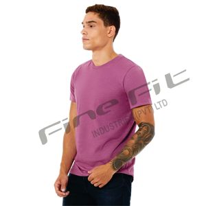 T-shirt en poly coton confortable et visible pour hommes, personnalisé pour la mode de conception de sonnerie à impression bouffante avec tissu tricoté - Product Image 6