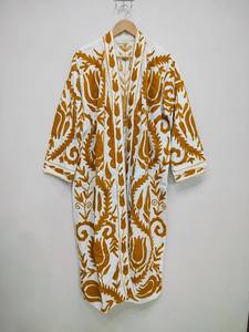 Veste en coton brodée Suzani pour femmes, longues vestes avec des caractéristiques de vêtements d'hiver pour le printemps, taille unique, robe d'été, cadeau - Product Image 6