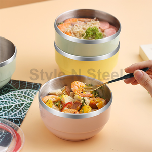 Juegos de vajilla para helados, cuencos para helados, tazas frías personalizadas de acero inoxidable, cuenco de papel para yogur helado con cuenco Quique - Product Image 1