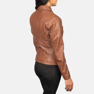 Vente en gros Veste en cuir pour femme à la mode Veste en cuir PU pour femme Veste en cuir de haute qualité - Product Image 2