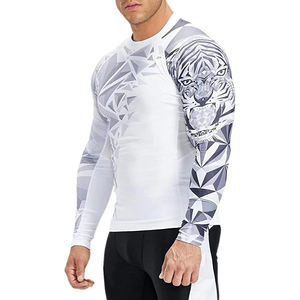 Low Price Unisex Rash Guard Quick Dry Unisex <b>Swim</b> <b>Shirt</b> Printed Custom Long Sleeve Polyester Nylon Heat-Transfer Rash Guard - Product Image 4
