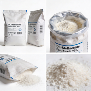 DL Metionina Grado Alimenticio 99% polvo de aminoácidos para aves de corral, cerdos y acuicultura. Mejora la eficiencia del crecimiento y la absorción de proteínas - Product Image 1