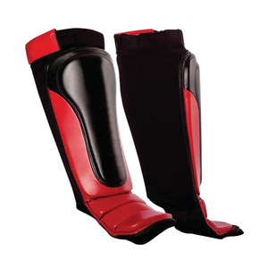 Protège-tibia rembourré noir en phase avec offre de logo personnalisé protège-jambes professionnel Muay Thai protège-tibia de boxe MMA - Product Image 1