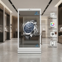 Pantalla OLED Transparente de 77 Pulgadas, Táctil Interactiva, de Pie, Señalización Digital Comercial para Minoristas, Salas de Exhibición y Museos