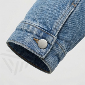 Veste en jean respirante pour femme, légère, unie, teinte, élégante, vêtement d'extérieur décontracté, streetwear, haut, couleur personnalisée - Product Image 6