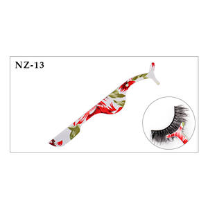 Pince à épiler en acier inoxydable à 90 degrés, ensemble d'extension, volume, applicateur, pince à cils, pointe en fibre, vente en gros, logo personnalisé - Product Image 6