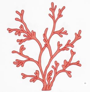 Chemin de table en lin blanc personnalisé en gros, de haute qualité, avec un motif de corail rouge brodé, pour la maison et l'hôtel, pour les fêtes - Product Image 2