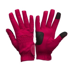Guantes Profesionales Anti-Arrancamiento para Montar a Caballo para Hombre, Cuero Sintético Personalizado, Dedos Completos, Cierre de Velcro, Elásticos y Ligeros - Product Image 1