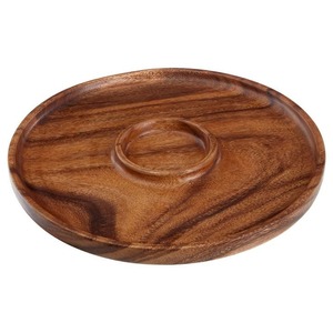 Plateau de chips et de trempette fini naturel à 5 sections en bois de manguier fabriqué en Inde Vaisselle élégante pour les collations, les cafés Dips - Product Image 6