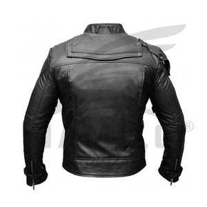 Veste en cuir durable pour homme pour motard Matériau de qualité supérieure en cuir d'agneau véritable vieilli-Prix de gros - Product Image 2
