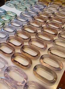 Nhựa Lớn Liên Kết Phong Cách Cổ Điển Màu Hỗn hợp Vòng Cổ Punk Rỗng Lớn Chunky Vòng Dài Nhựa Acrylic Liên Kết Chuỗi Tường Nghệ Thuật - Product Image 6