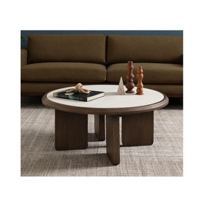 Mesa de centro redonda superior de mármol nórdico para cafetería y hogar, nuevo diseño, venta al por mayor - Product Image 1