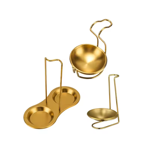 Proveedor al por mayor Cuchara de sopa de latón Descanso Organizador de cocina Cuchara Descanso Soporte Esponja Cuchara Titular Plato a bajo precio - Product Image 3