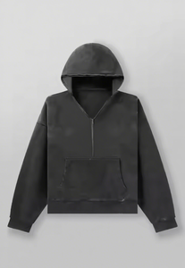 Sudadera con capucha unisex personalizada de 100% algodón pesado de gran tamaño, rizo francés lavado ácido vintage con diseño desgastado por el sol, talla XL - Product Image 6