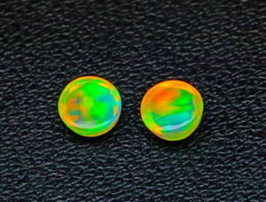 อัญมณีทรงหลังเบี้ยโอปอลเอธิโอเปียนธรรมชาติ-รูปทรงกลมอัญมณีไฟหลายแบบ-โอปอลขัดเงาแบบเรียบสำหรับทำเครื่องประดับ - Product Image 5