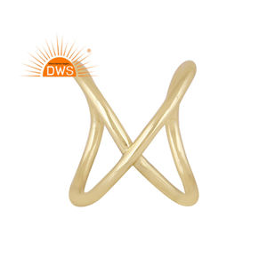 แหวนทองเหลืองชุบดีไซน์ทำมือล่าสุด สำหรับผู้หญิง ของขวัญสำหรับเธอ ผู้ผลิตเครื่องประดับตามสั่ง - Product Image 3