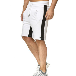 Pantalones de chándal clásicos de algodón desgastado para hombre, pantalones cortos informales con lavado ácido de piedra, pantalones de disfraz en blanco con sublimación ecológica - Product Image 5
