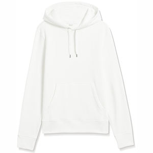 Hombres 100% Algodón Fleece Sudadera Con Capucha Color Blanco - Product Image 1
