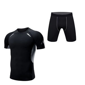 Camisa de protección contra sarpullidos MMA con estampado BJJ personalizado de calidad superior y conjunto corto de entrenamiento de manga corta con protección UV para traje de baño - Product Image 5