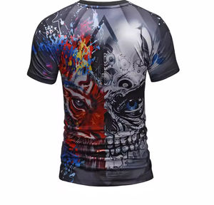 Camiseta de Hombre Sublimada de Alta Calidad a Bajo Precio, 300g Poliéster/Algodón, Cuello Redondo, Manga Corta, Color Personalizado, Venta al Por Mayor - Product Image 4