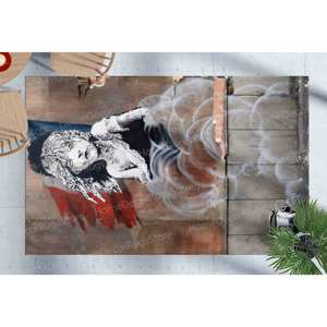 Alfombra de Banksy con diseño de grafiti, alfombra de pasillo, alfombra de Banksy The Miserables, alfombra con diseño de pintura, alfombra de Banksy Tear Gas, alfombra de chenilla - Product Image 2