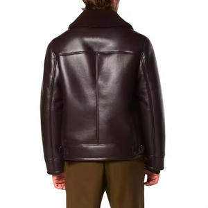 Veste universitaire en cuir véritable pour homme, prix de gros, nouveau modèle, col montant, style vintage, capuche, respirante, séchage rapide, vente flash - Product Image 3