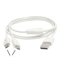 Câble Répartiteur Micro USB Double Port 6A Charge Rapide & Synchronisation des Données Compatible avec les Téléphones Android, Tablettes, PS4, Imprimantes