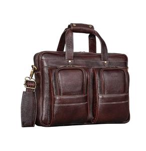 2025 Hot Sale Men's Premium Quality Minimalist Business <b>Leather</b> <b>Briefcase</b> Laptop Shoulder Messenger Bag - Product Image 1