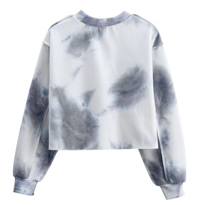 Jersey de algodón de alta calidad, sudaderas para mujer, gimnasio, deporte, Jogging, correr, sudaderas recortadas de algodón 100% para mujer en blanco - Product Image 2