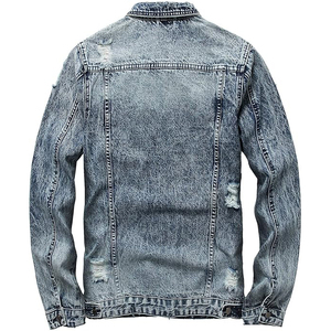 Logo personnalisé Veste en jean légère pour hommes, confortable et haute performance recouverte de boutons - Product Image 3