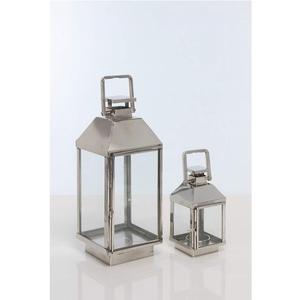 Lanterne européenne d'extérieur Halloween 2 pièces en fer noir Type de support en verre en métal pour la décoration de la maison - Product Image 6