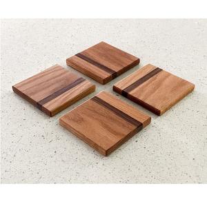 Posavasos de madera de nogal de diseño clásico, Color marrón para Hotel y restaurante, posavasos de mesa para servir té y café - Product Image 4