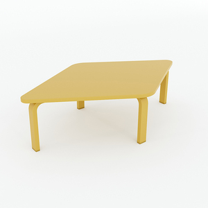Mesa Infantil de Diseño Minimalista Multicolor KGD019 94x57x28cm con Tablero en Forma de Diamante Hecho de Madera de Caucho para Niños en Edad Preescolar - Product Image 2