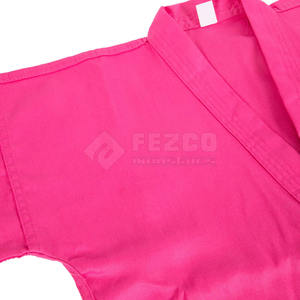 ชุดกิโมโนเดจิวจุสึเครื่องแบบคาราเต้สีชมพูสีพื้นแห้งเร็วเครื่องแบบคาราเต้สีแบบกำหนดเองสีทึบ - Product Image 5