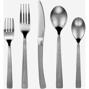 Meilleur ensemble de couverts bon marché ensemble de couverts en acier inoxydable avec poignée de modèle à boucle plate ensemble de couverts en acier inoxydable royal - Product Image 4