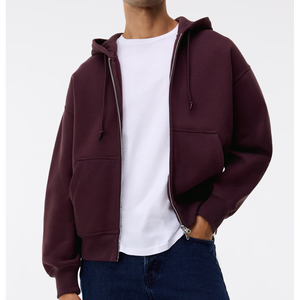 Sudadera con Capucha para Hombre, Corte Regular, 100% Algodón, Tejido Sólido, Ecológica, Resistente al Viento, Transpirable, Moda de Invierno - Product Image 1