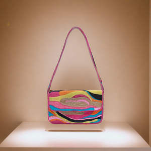 Mayorista Mujeres Monedero Con Cuentas Pop Iconos Patchwork Bolso De Hombro Hecho A Mano Colorido Monedero Bordado Boho Bolso De Mano - Product Image 2