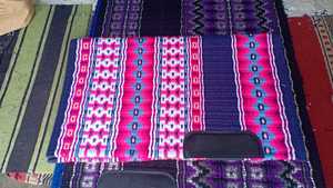 Mantas de sillín occidental hechas a mano, almohadilla de sillín occidental hecha con lana NZ y cuero Premium, almohadilla de sillín ecuestre y lana brillante - Product Image 6