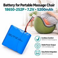 Batterie rechargeable 18650 2S2P 5200mAh 7.2V avec BMS pour coussin de massage