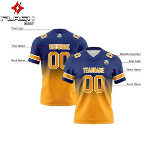 Vente en gros de maillots de football personnalisés en polyester 100% à rayures col en V imprimées par sublimation OEM 160g unisexe adulte - Product Image 5