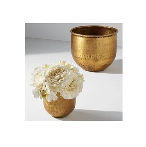 best quality Modern wedding decoration large round best selling metal gold home decoration table top flower <b>vase</b> - Product Image 6