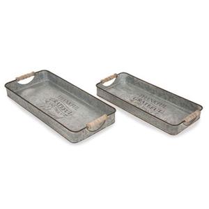 Plateau de service galvanisé de qualité supérieure tendance forme et taille personnalisées avec poignée dorée pour une utilisation plateau de service pour les fêtes - Product Image 5